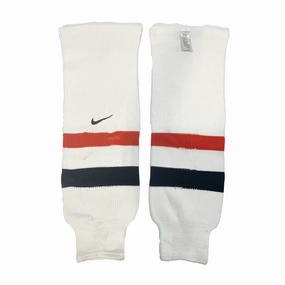 Nike - Used Knit Hockey Socks (White/Black/Orange)