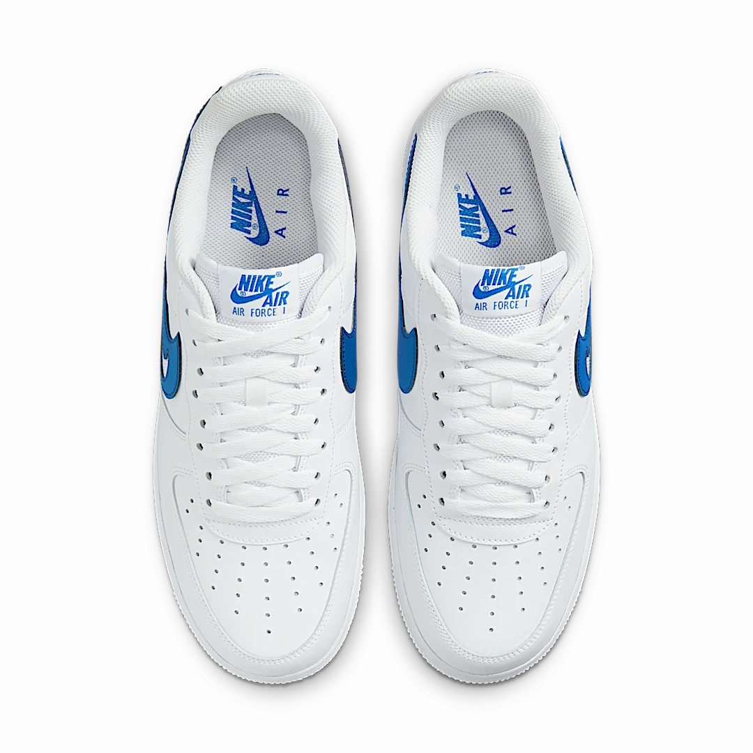 Nike Air Force 1 Low '07 FM Cut Out Swoosh White Game Royal