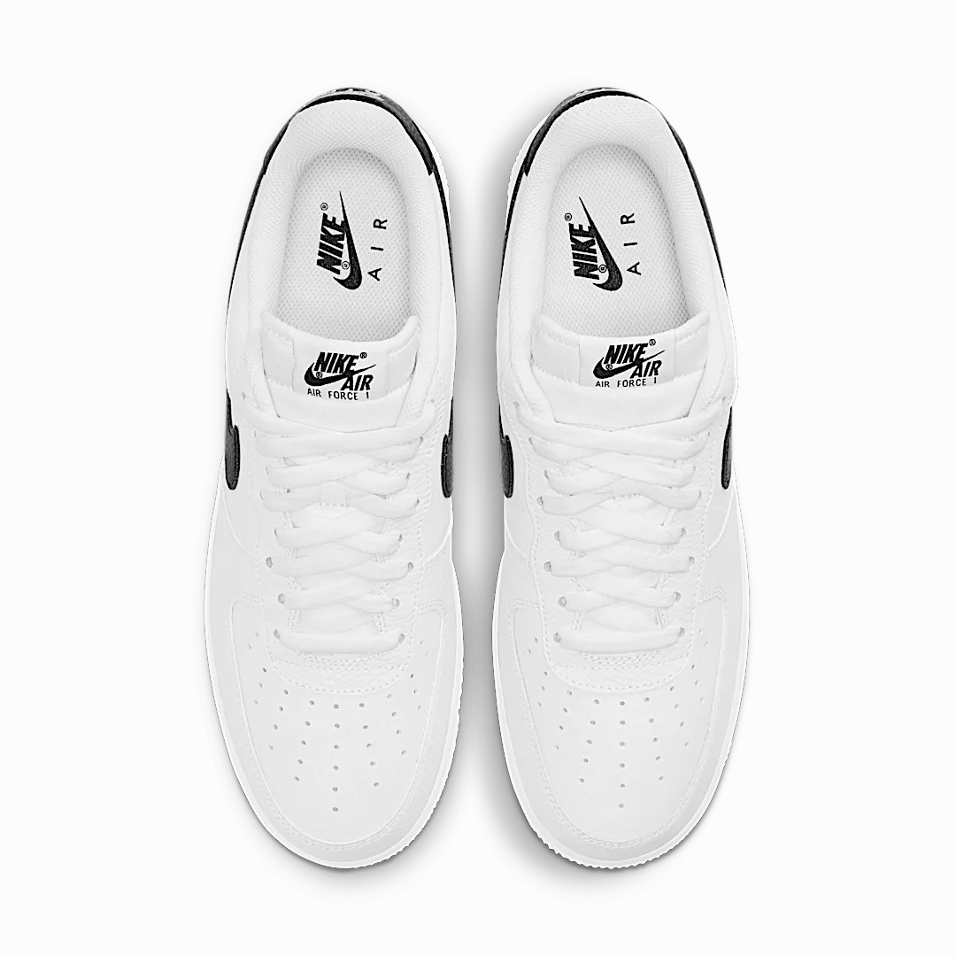 Nike Air Force 1 Low '07 White Black Pebbled Leather