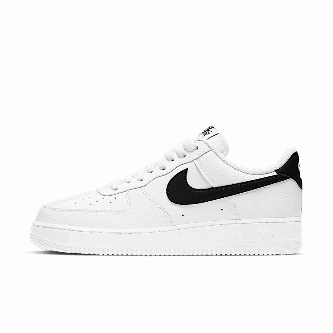 Nike Air Force 1 Low '07 White Black Pebbled Leather