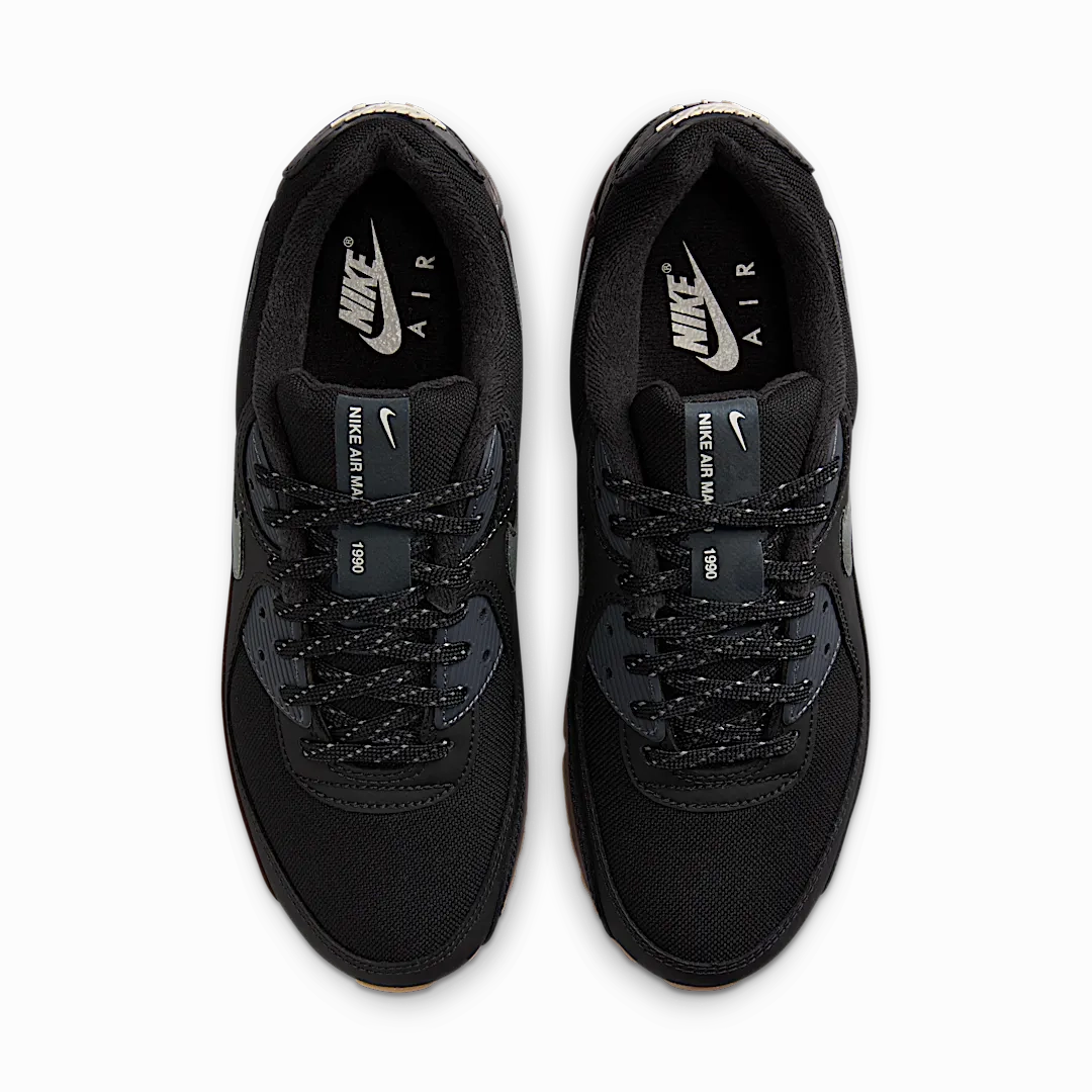 Nike Air Max 90 Black Smoke Grey Gum Reflective