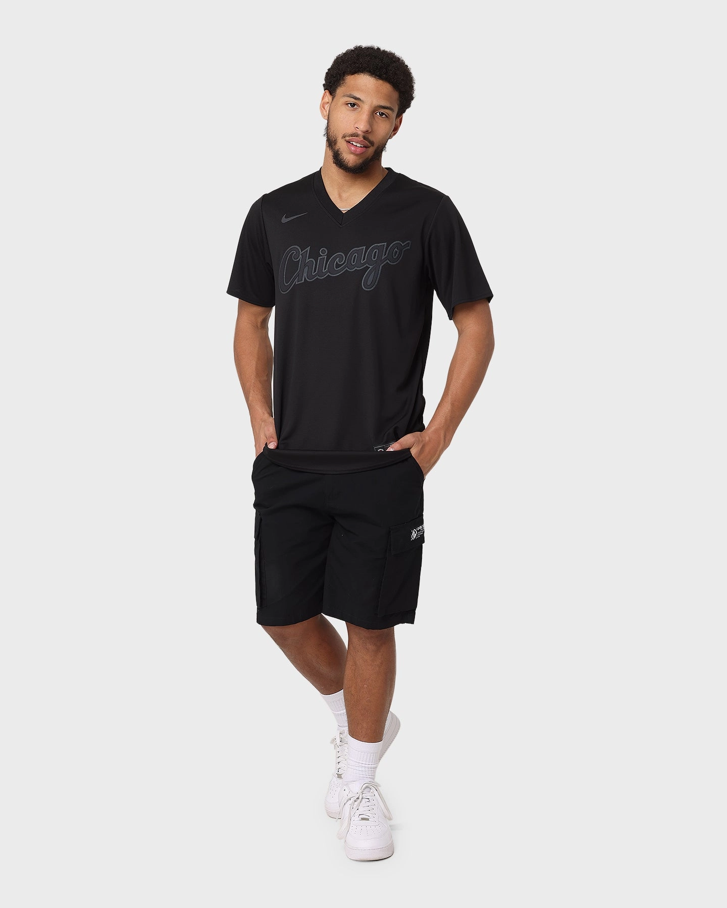 Nike Boston White Sox Triple Black Team Jersey Black