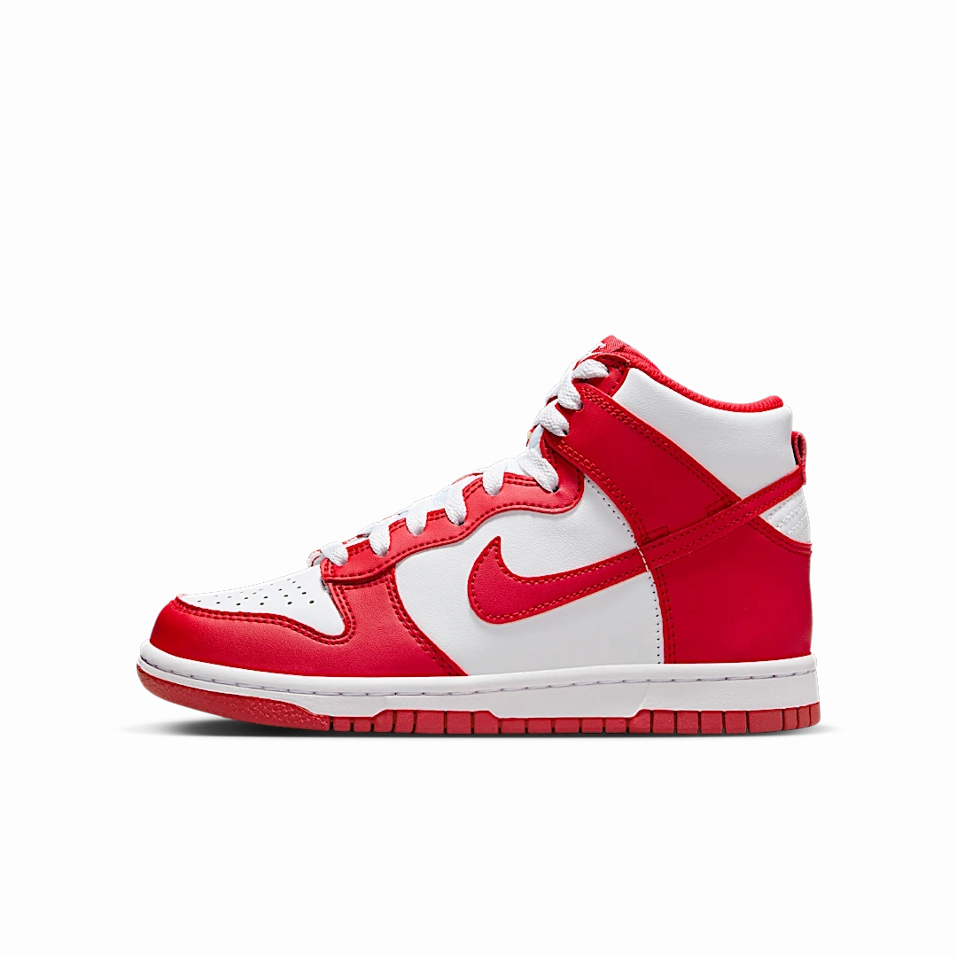Nike Dunk High Championship White Red (Red Tongue Tag)