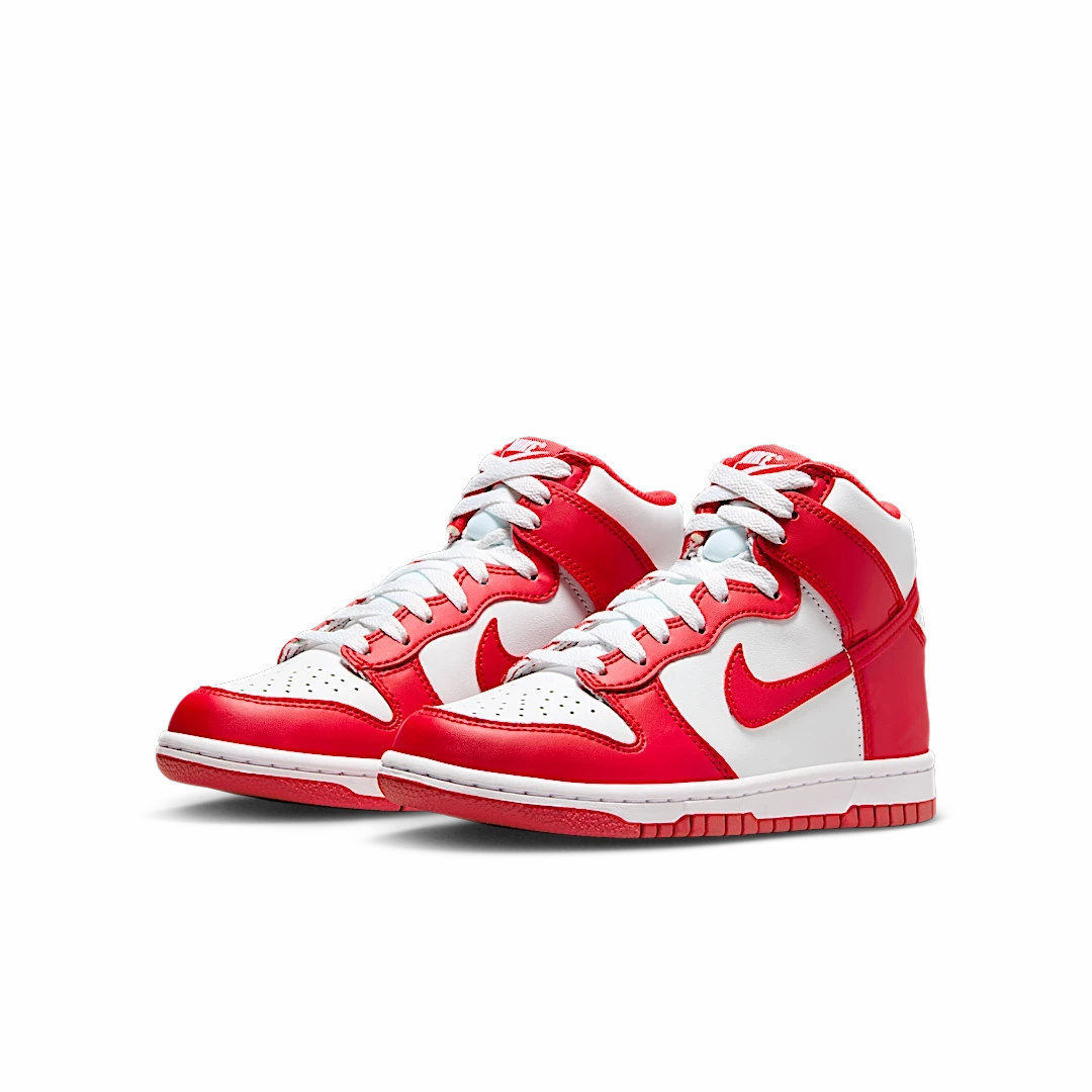 Nike Dunk High Championship White Red (Red Tongue Tag)