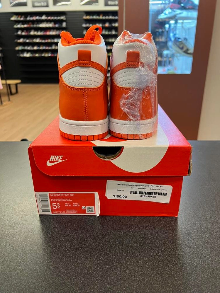 Nike Dunk High SP Syracuse (2021) (GS) Sz 5.5Y