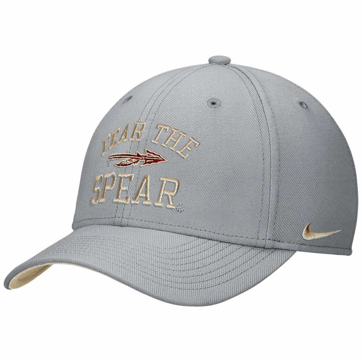 Nike Fear the Spear Rise Structured Swooshflex Cap - Wolf Grey