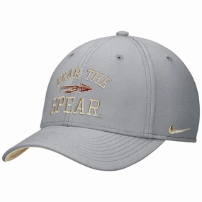 Nike Fear the Spear Rise Structured Swooshflex Cap - Wolf Grey