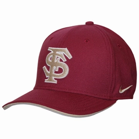Nike Interlocking FS Coaches Dri-fit Structured Swooshflex Baseball Cap - Garnet