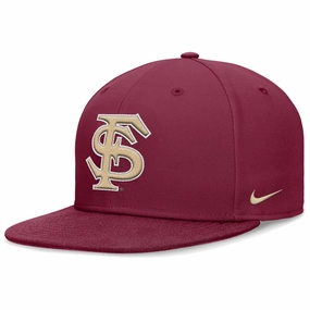 Nike Interlocking FS Logo Dri-fit True Fitted Baseball Cap - Garnet