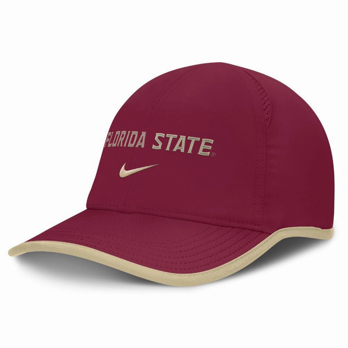 Nike Men's Florida State Dri-fit Adjustable Featherlight Practice Hat - Garnet/Gold