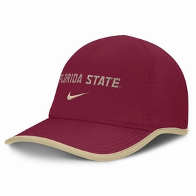 Nike Men's Florida State Dri-fit Adjustable Featherlight Practice Hat - Garnet/Gold