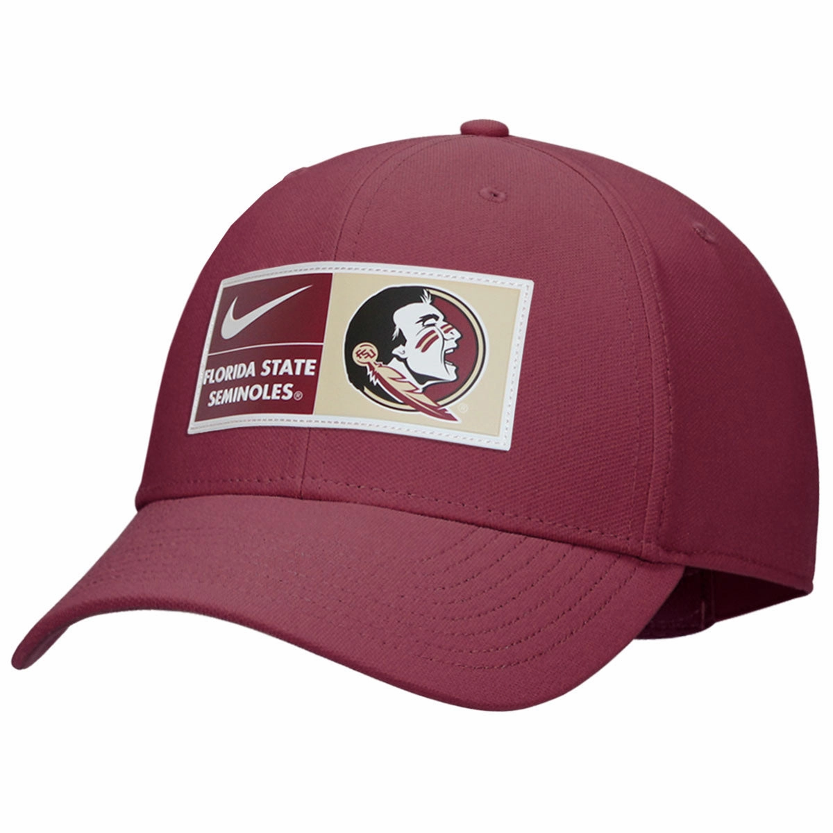 Nike Men's Florida State Seminoles/Seminole Logo Patch Adjustable Dri-fit Club Structured Cap - Garnet