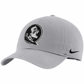 Nike Men's Seminole Logo Adjustable Dri-fit Club Unstructured Cap - Wolf Grey