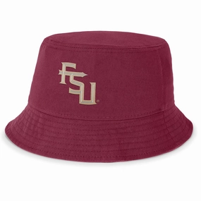 Nike Men's Stacked FSU Apex Swoosh Bucket Cap - Garnet
