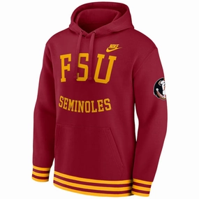 Nike Men's Vault FSU Seminoles/Seminole Logo Legacy Retro Hood - Crimson