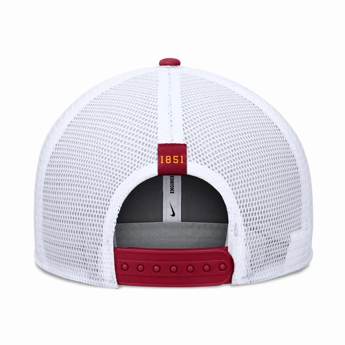 Nike Men's Vault Seminole Logo Dri-fit Pro Structured Square Bill Trucker Cap - Crimson/White