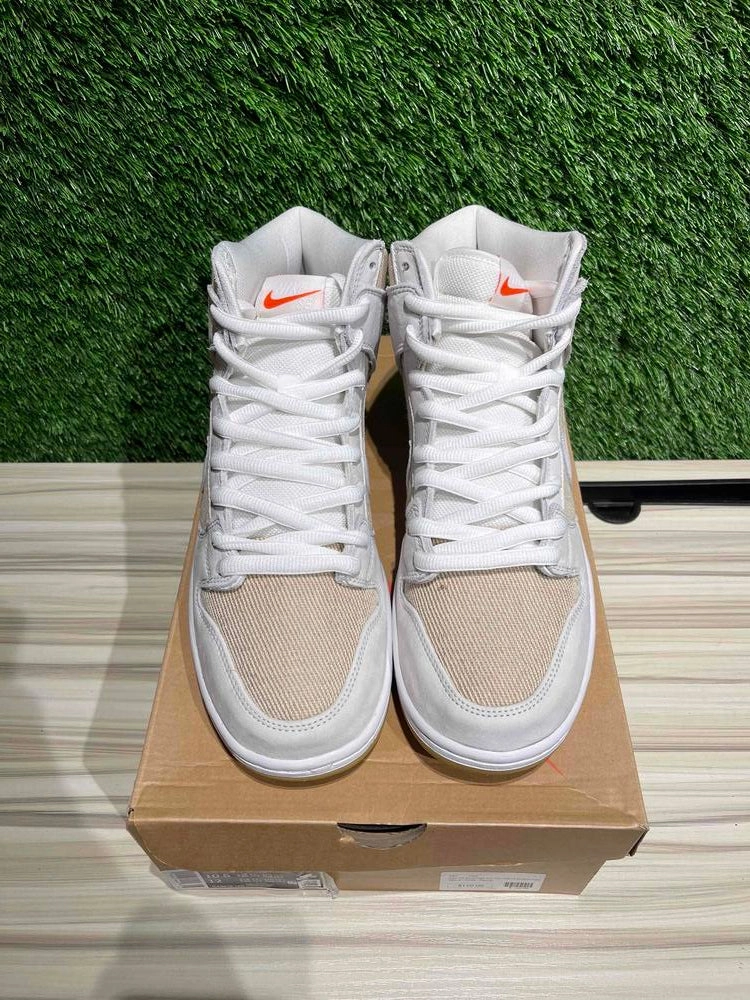 Nike SB Dunk High Pro ISO Orange Label Unbleached Natural Sz 10.5