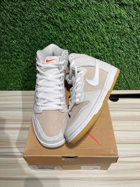 Nike SB Dunk High Pro ISO Orange Label Unbleached Natural Sz 10.5
