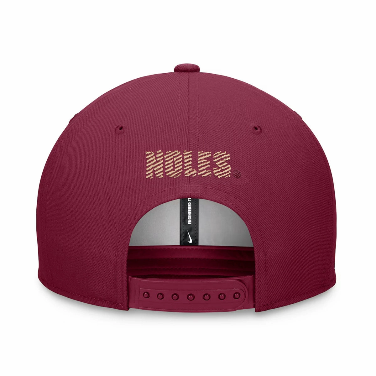 Nike Seminole Logo Patch Dri-fit Pro Structured Square Bill Adjustable Cap - Garnet