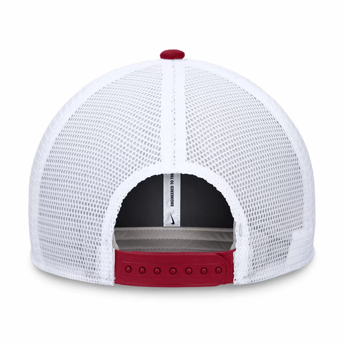 Nike Vault Seminole Logo Patch Rise Structured Adjustable Trucker Cap - Crimson/White