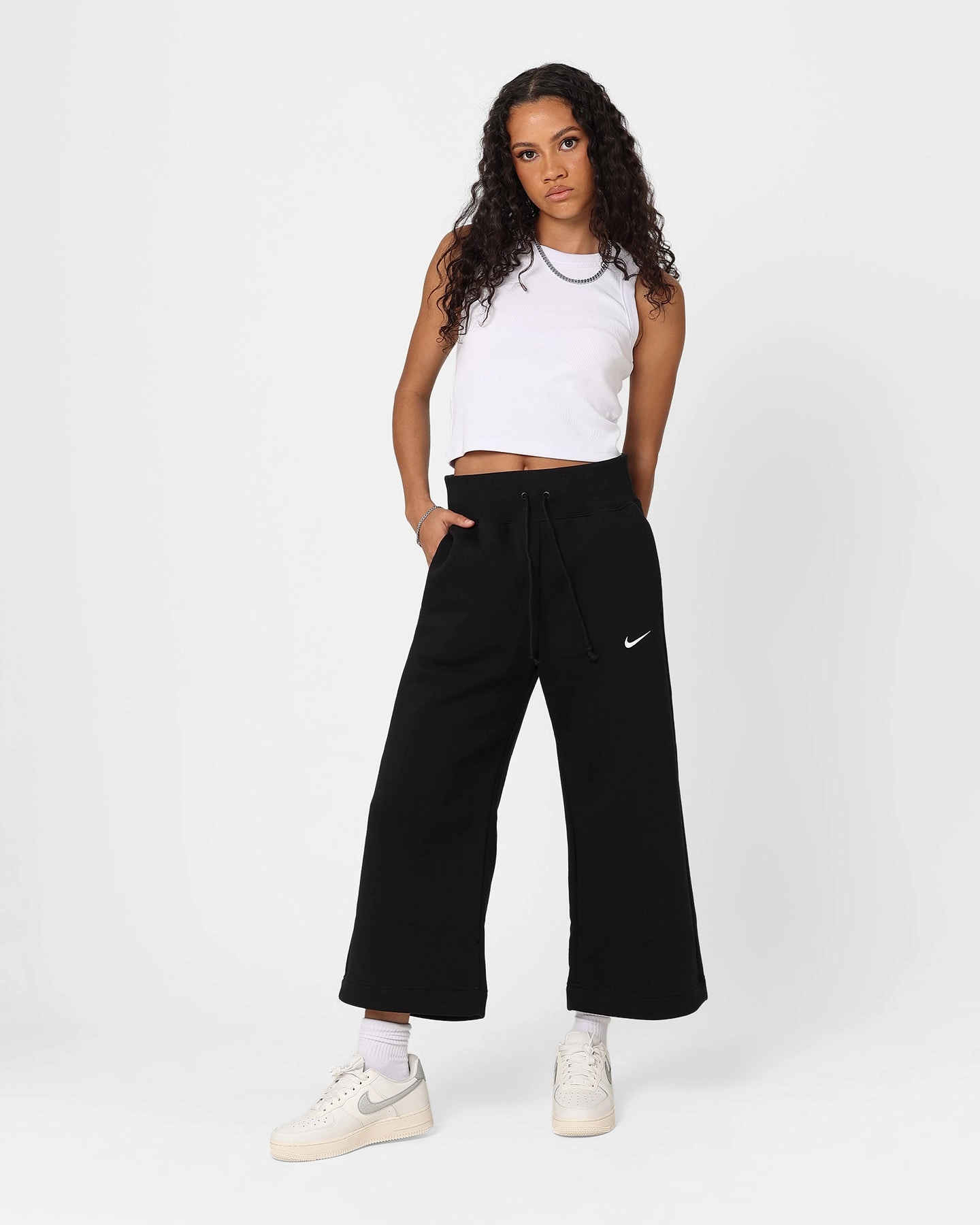 Nike Women's Sportswear Phoenix Fleece High Rise Sweatpants Black/Sail
