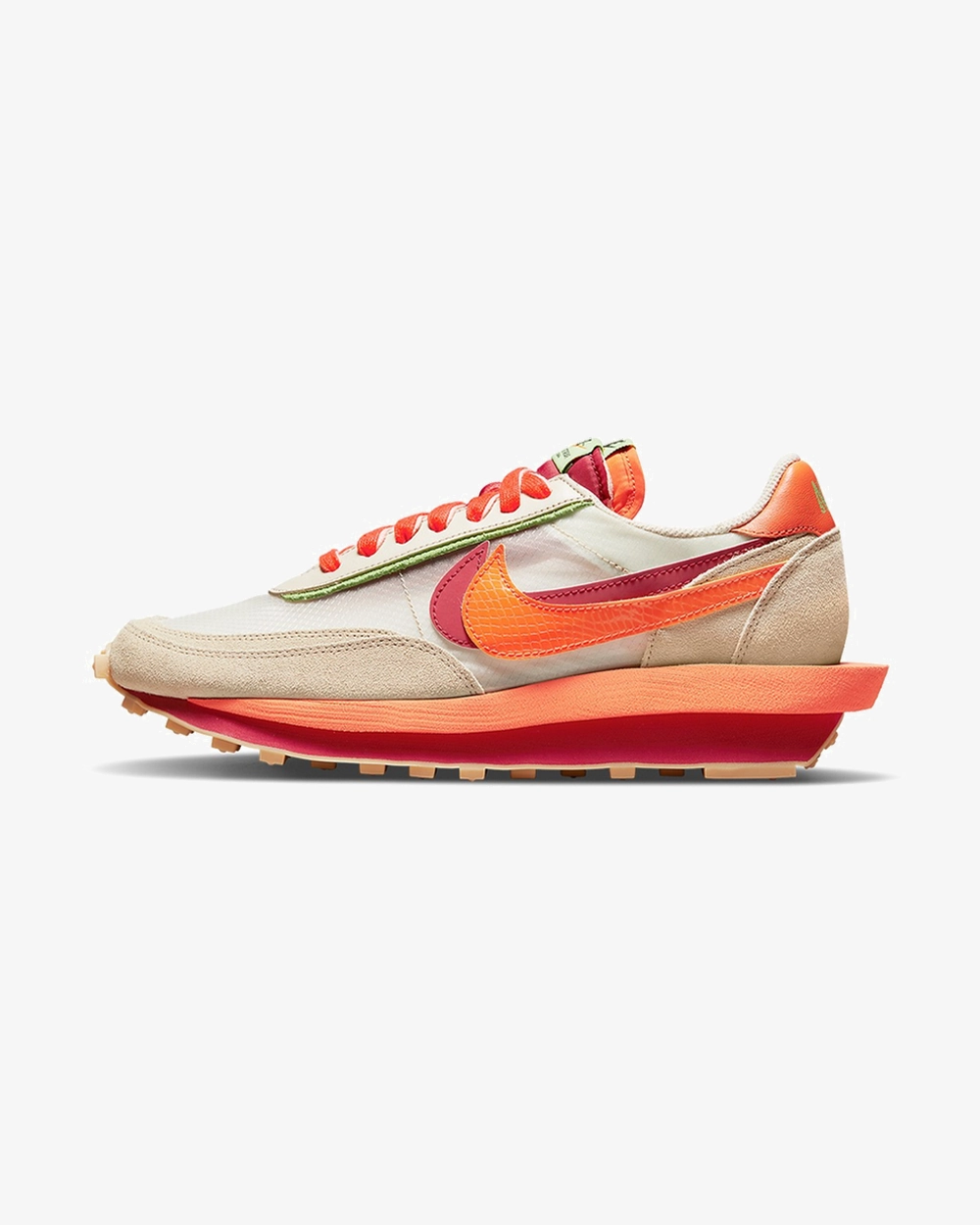 NIKE X SACAI X CLOT LD WAFFLE NET ORANGE BLAZE