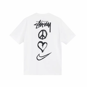 Nike x Stussy Peace Love Swoosh Tee - White