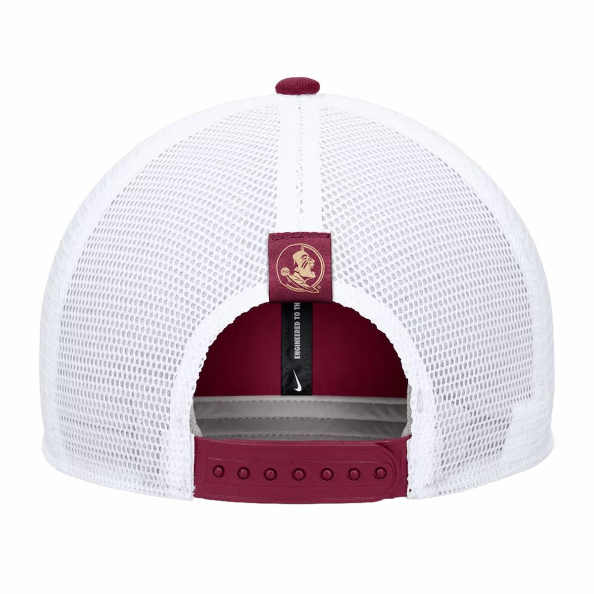 Nike Youth Florida State Adjustable Dri-fit Rise Structured Trucker Cap - Garnet/White
