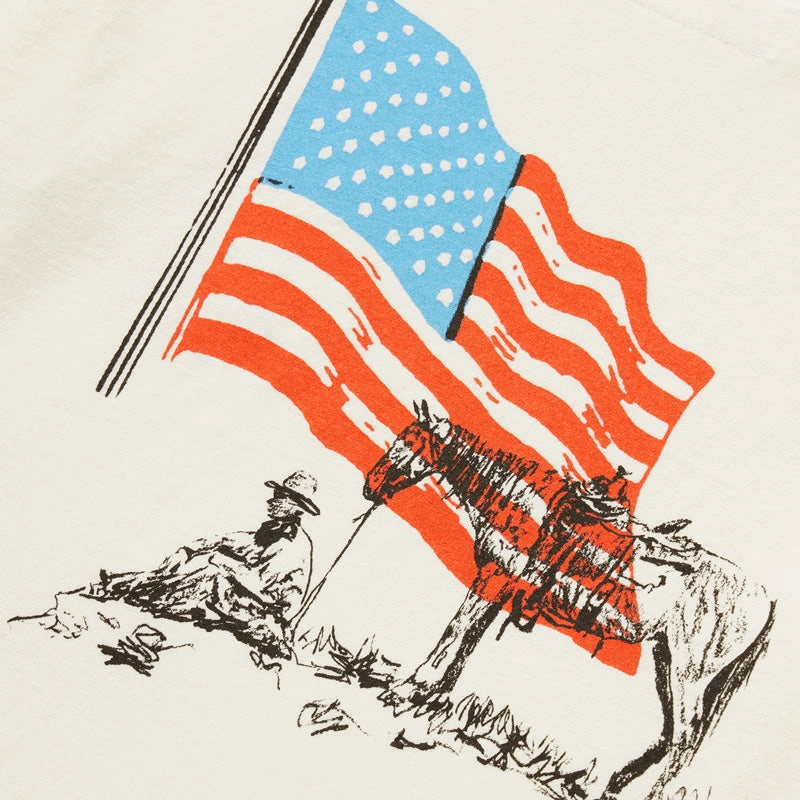 One Of These Days American Flag Tee - Bone