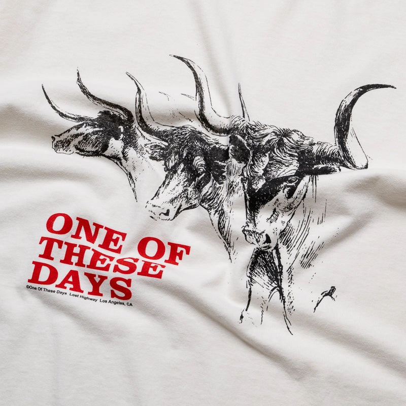 One Of These Days Long Horn Tee - Bone