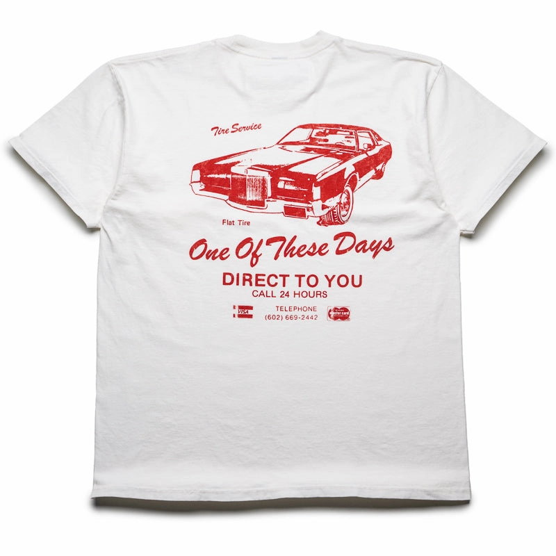 One Of These Days Tire Service Tee - Bone