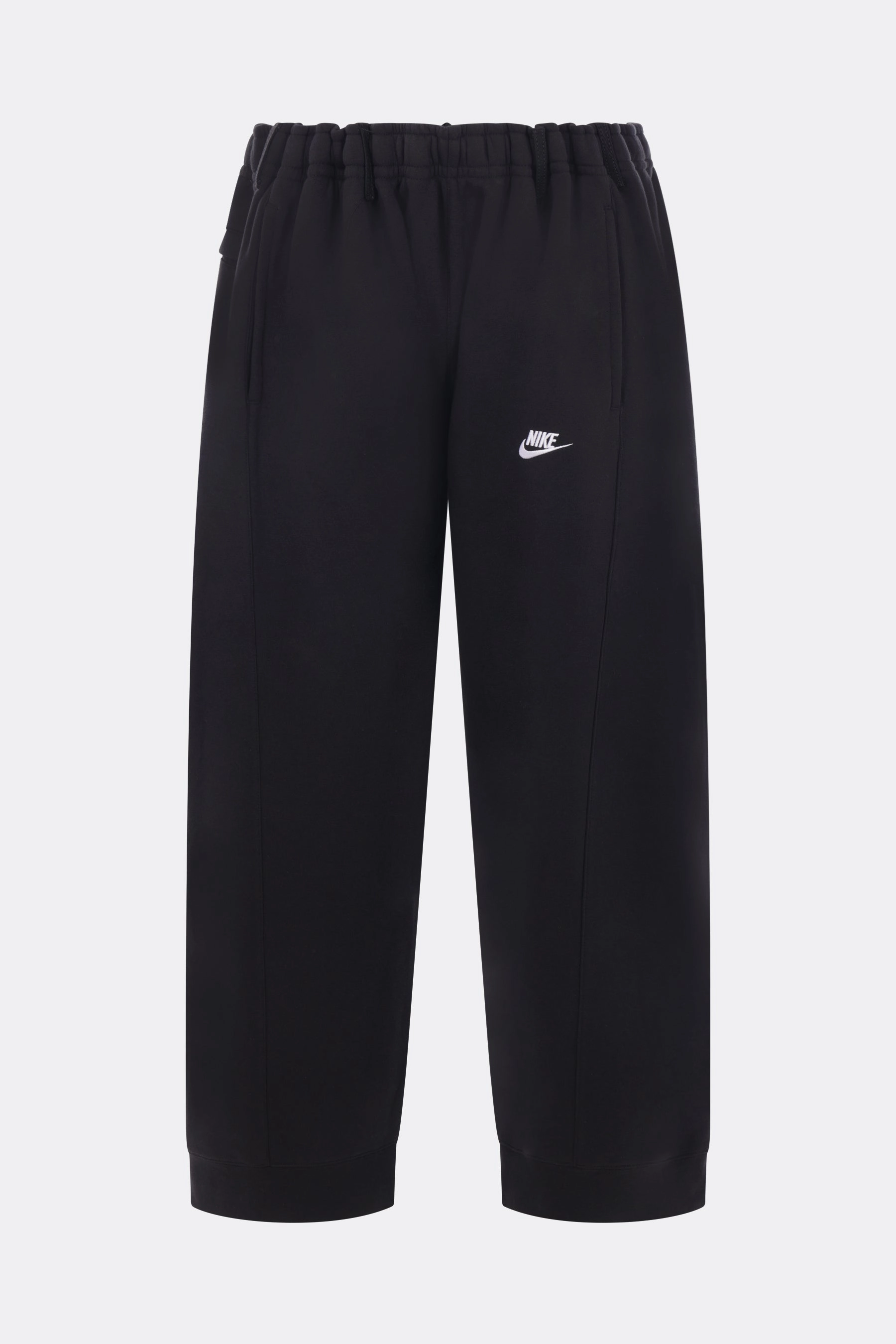 Overjogging trousers in jersey and denim