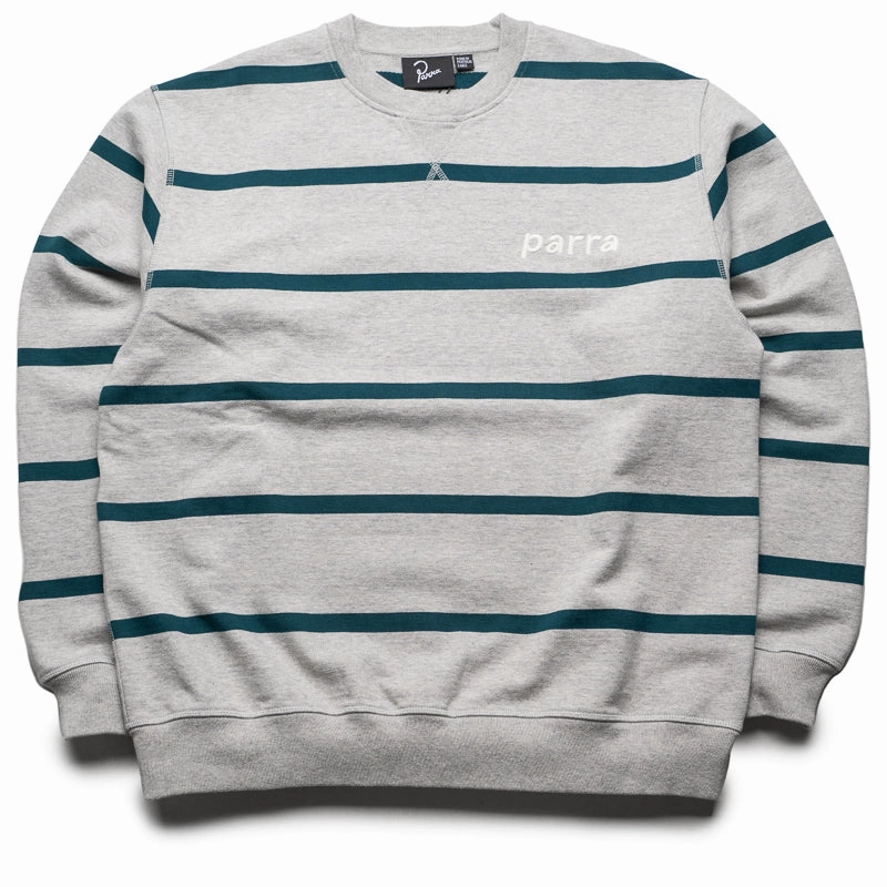 Parra Pristine Striper Crew - Heather Grey