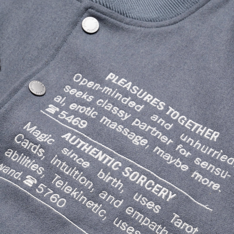 Pleasures Calendar Varsity Jacket - Powder Blue