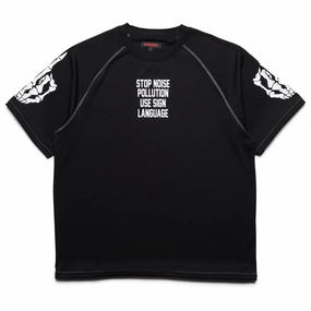 Pleasures Pollution Boxy Raglan Tee - Black