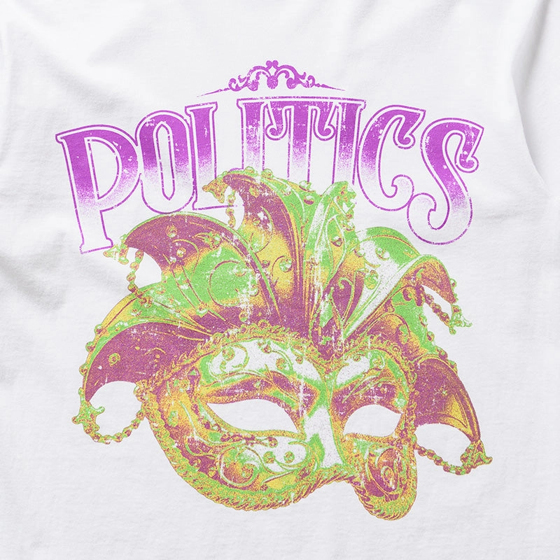 Politics Mask Tee - White