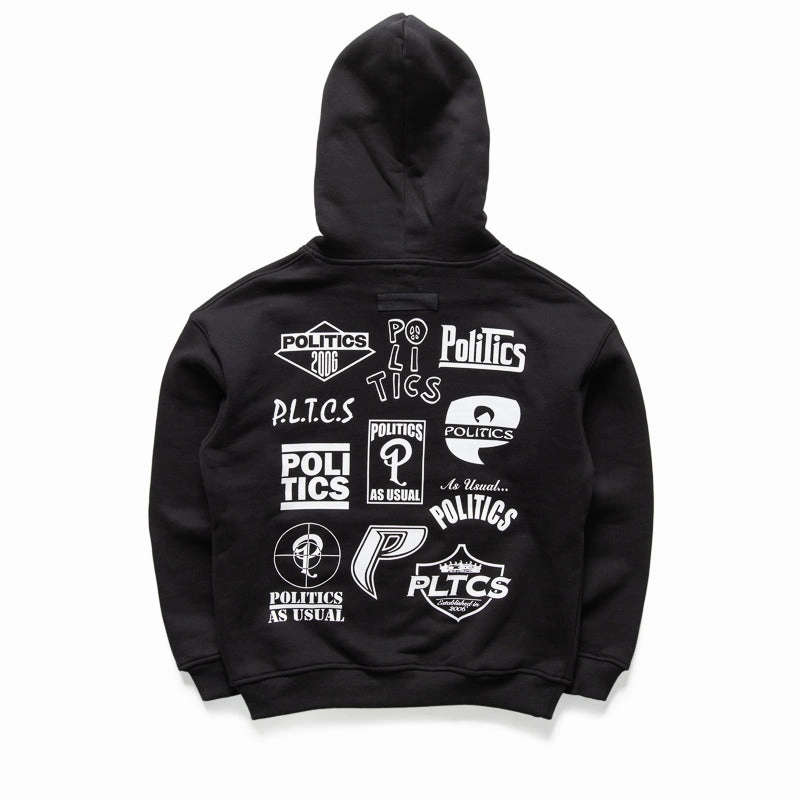Politics Records Hoodie - Black