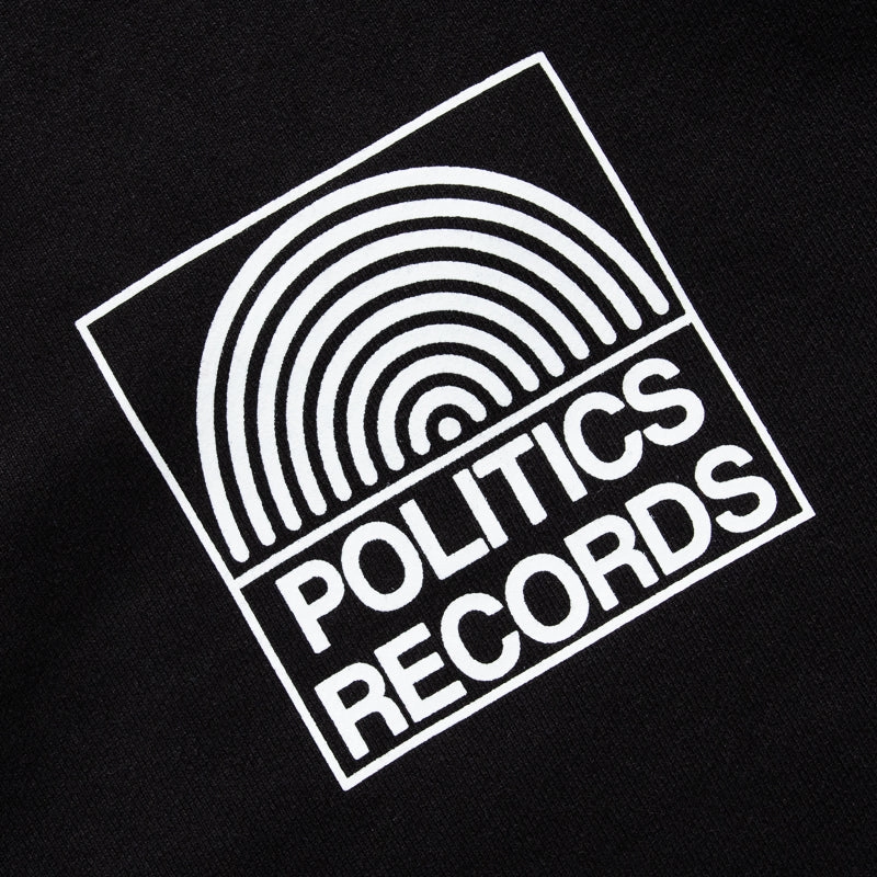 Politics Records Hoodie - Black