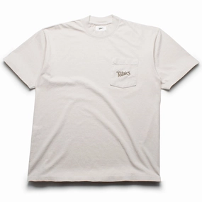 Politics Script Pocket Tee - Cement
