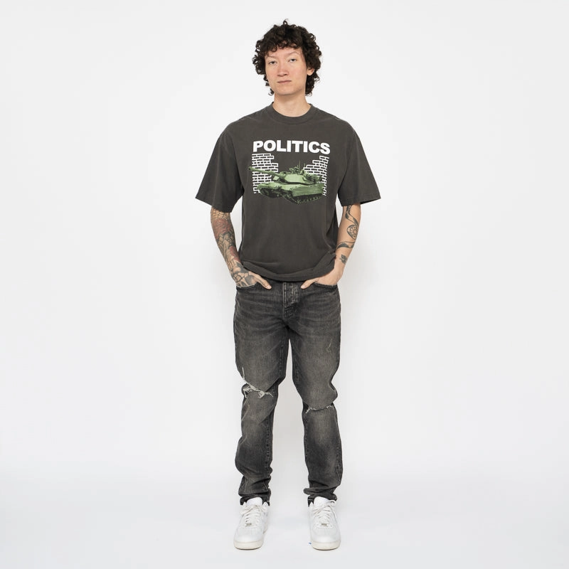 Politics Tank Tee - Vintage Black