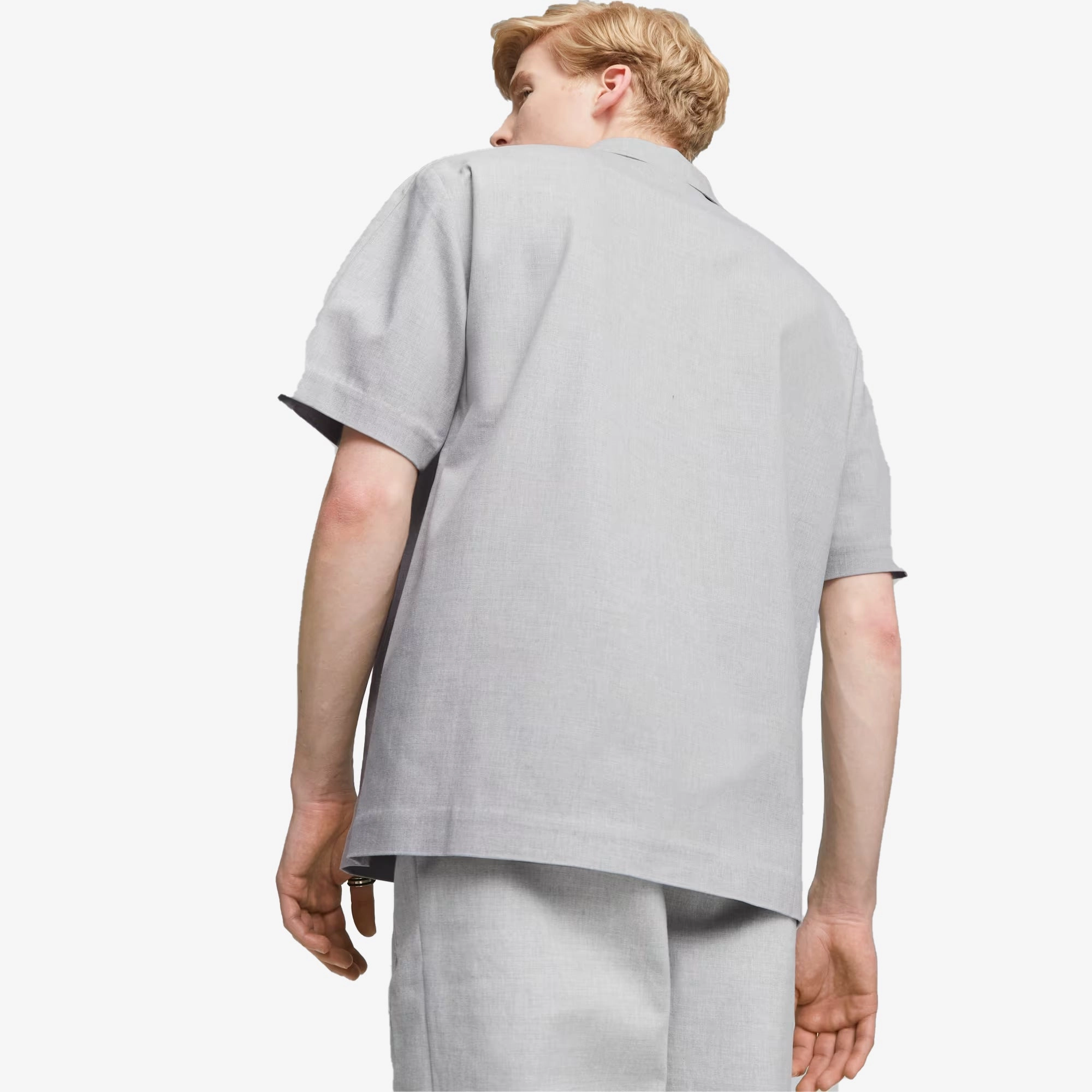 Puma | LUXE SPORT T7 SHIRT  { LIGHT GRAY HEATHER