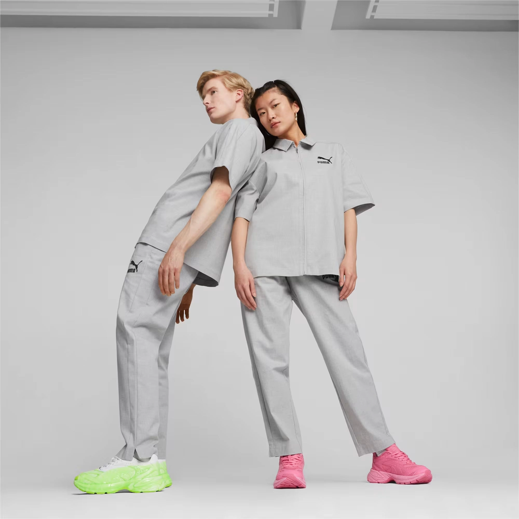 Puma | LUXE SPORT T7 SHIRT  { LIGHT GRAY HEATHER