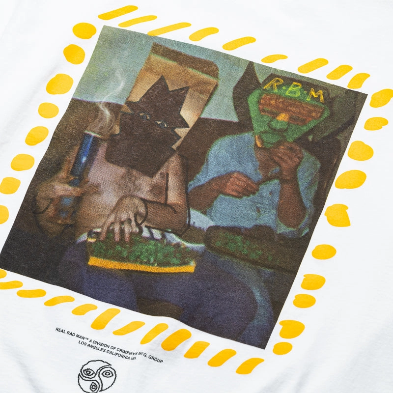 Real Bad Man Masked Men Tee - White