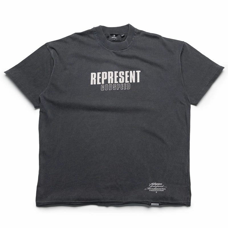 Represent Godspeed Tee - Aged Black