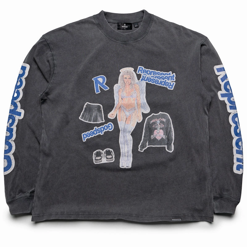 Represent Question Your Innocence L/S Tee - Vintage Grey