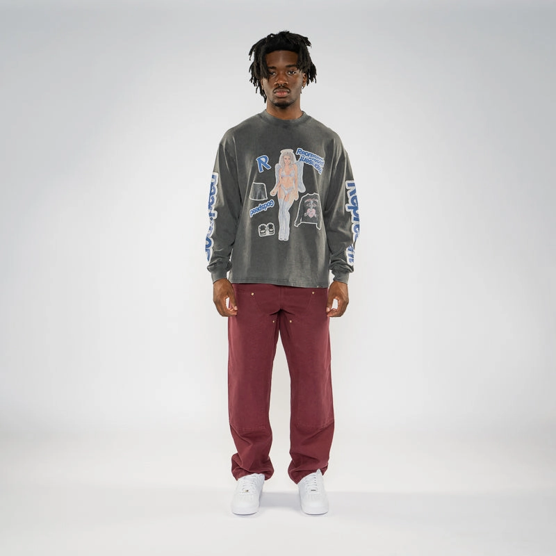 Represent Question Your Innocence L/S Tee - Vintage Grey