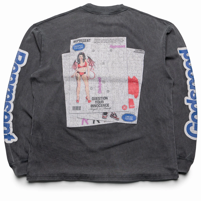 Represent Question Your Innocence L/S Tee - Vintage Grey