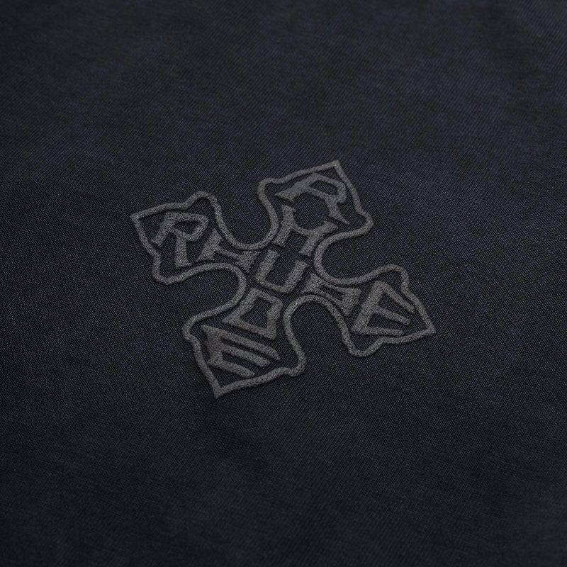 Rhude Cross Logo L/S Tee - Vintage Black