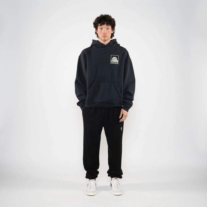 Rhude Moonlight Badge Hoodie - Vintage Black