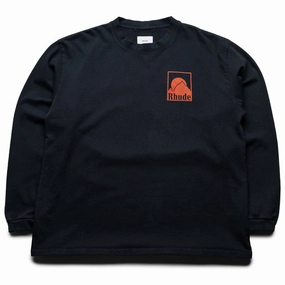 Rhude Moonlight Badge L/S Tee - Vintage Black